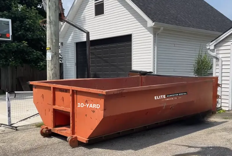 10-yard dumpster rental in Lubbock, Texas