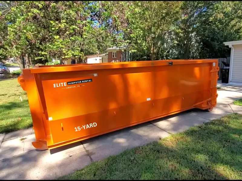 15-yard dumpster rental in Lubbock, Texas
