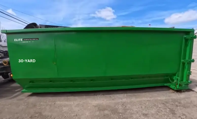 30-yard dumpster rental in Lubbock, Texas