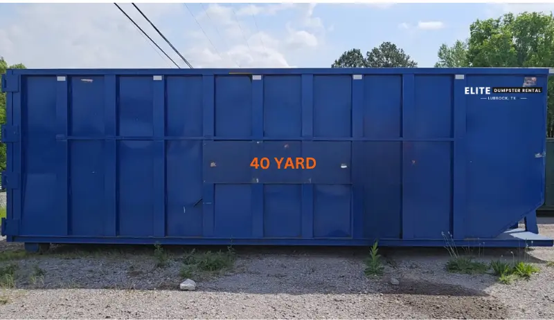 40-yard dumpster rental in Lubbock, Texas
