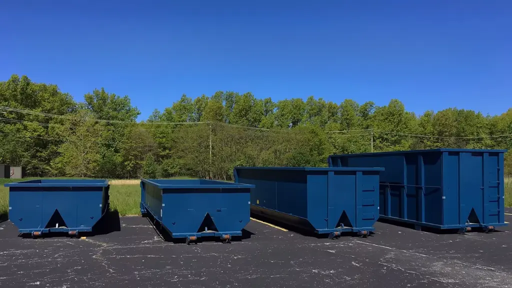 Roll-off dumpsters in several sizes for comparing Lubbock cleanup options